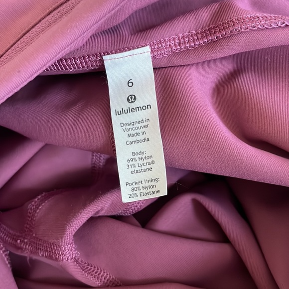 Lululemon Swift Speed Crop Tight 21” size 6 in dark pink - Picture 6 of 7